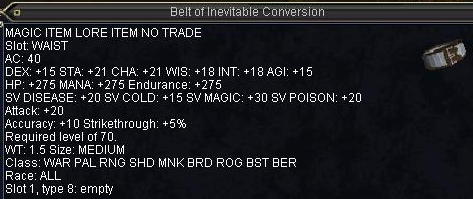 Belt of Inevitable Conversion