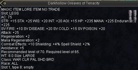 Darkhollow Greaves of Tenacity
