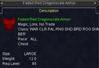 Faded Red Dragonscale Armor