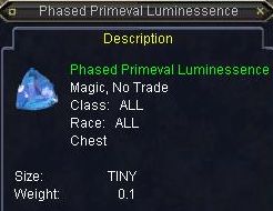 Phased Primeval Luminessence