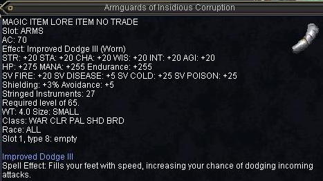 Armguards of Insidious Corruption