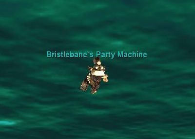 水中を泳ぐBristlebane\'s Party Machine