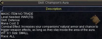 Skill: Champion\'s Aura
