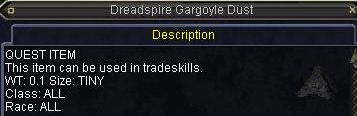 Dreadspire Gargoyle Dust