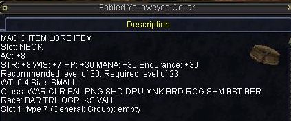 Fabled Yelloweyes Collar