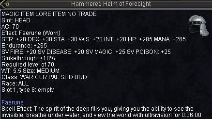 Hammered Helm of Foresight
