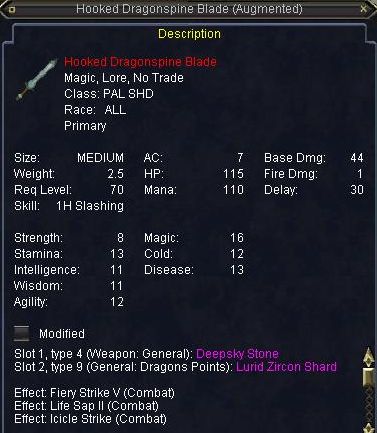 Hooked dragonspine Blade