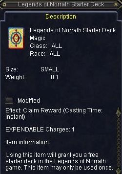 Legends of Norrath Starter Deck