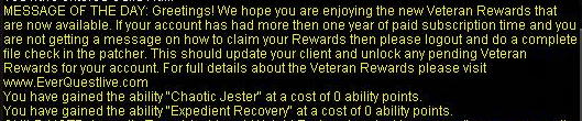 Veteran rewardˤĤƤMOTD