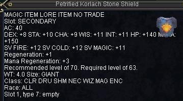 Petrified Korlach Stone Shield