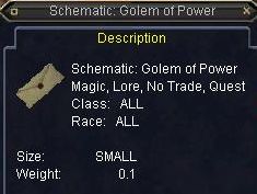 Schematic: Golem of Power