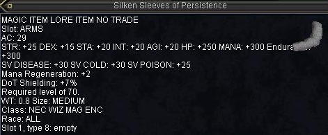Silken sleeves of persistence