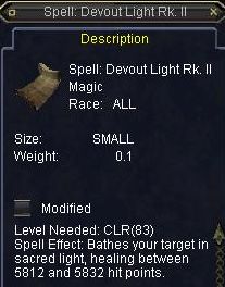 Spell: Devout Light Rk II