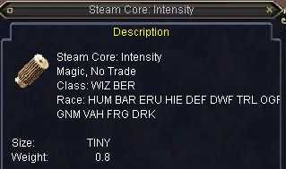 Steam core:Intensity