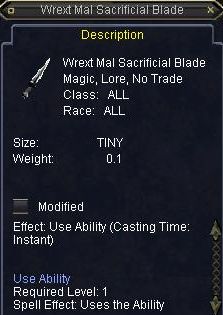 Wrex Mal Sacrificial Blade