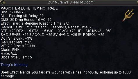 Zun`Muram\'s Spear of Doom