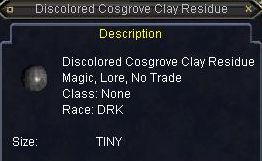 Discolored Cosgrove Clay Residue