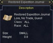 Restored Expedition Journal