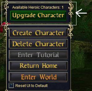 既存のキャラをheroic characterにするボタン