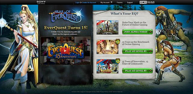 EverQuest 15ǯΥڡ